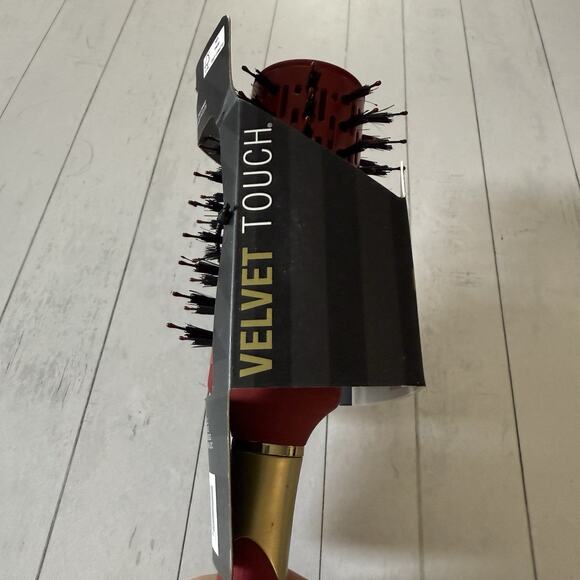 Conair Velvet Touch Vented Round Hair Brush Red or Blue Smooth & Shine Blow Dry - Picture 7 of 14